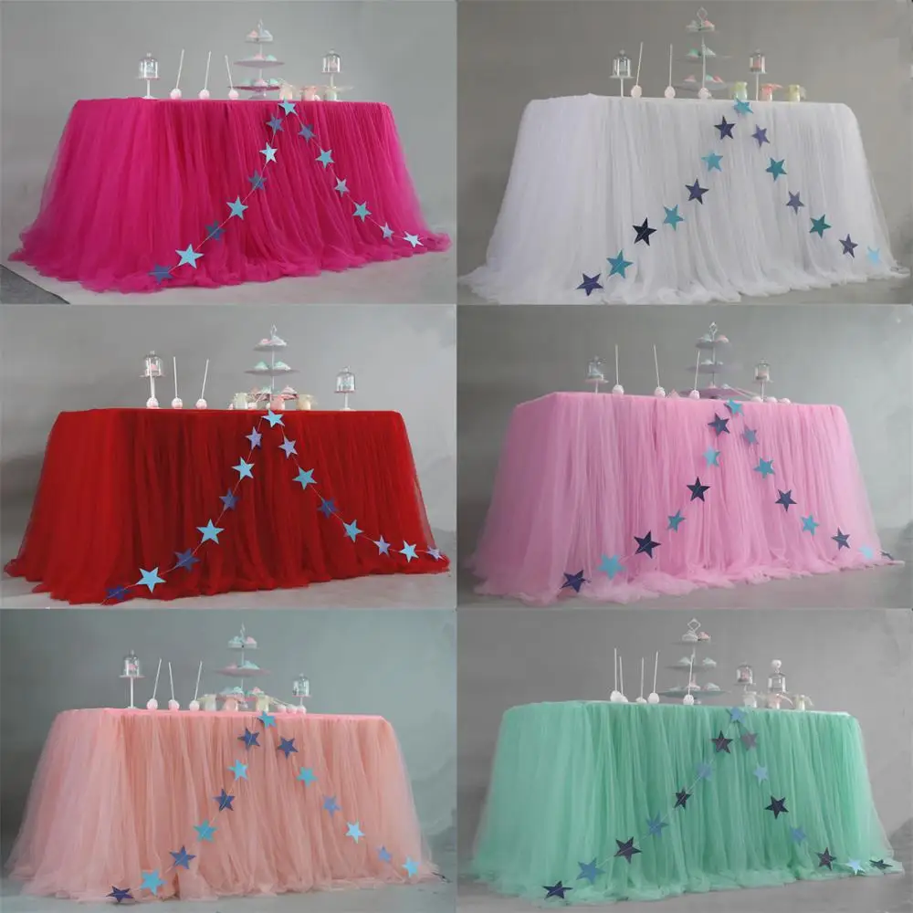 

Table skirt for Table Cloth Party Wedding Party Dessert table decoration table skirt Children's birthday party table skirting