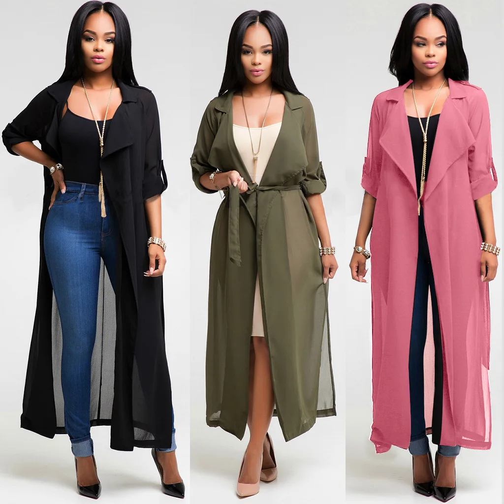 ladies long coat for summer