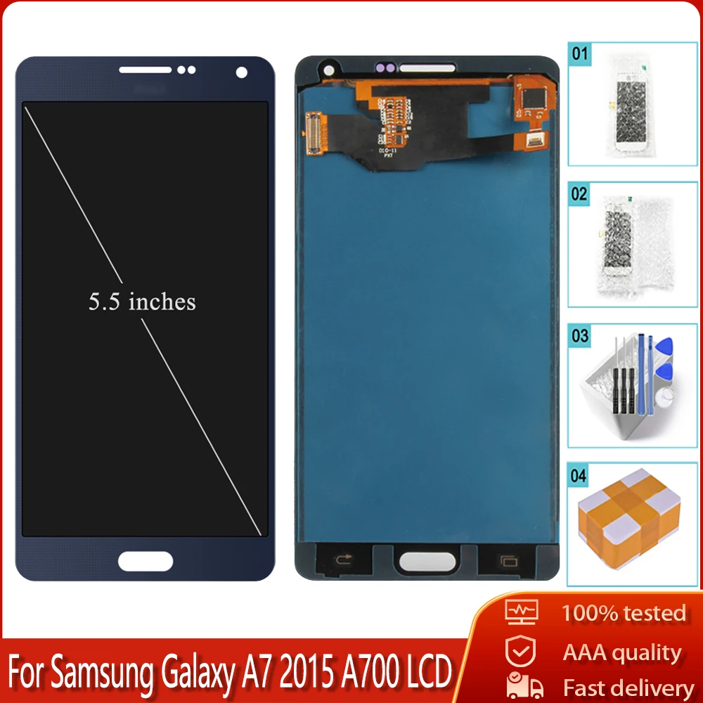 5 '𧪪 +++ для Samsung Galaxy A7 2015 A700 ЖК-дисплей A700H A700F A700S A700K дисплей сенсорный экран TFT