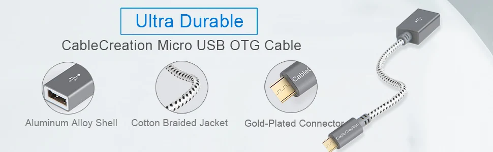 Кабель Micro USB OTG, кабель с оплеткой Micro USB для USB OTG адаптер совместим с samsung S7, флеш-накопитель, мышь, клавиатура