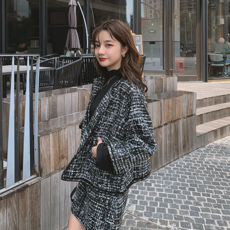 

Photo Shoot 2019 Autumn New Style Korean-style Slim Fit Two-color Single Breasted Casual Versatile Graceful Suit WOMEN'S Suit