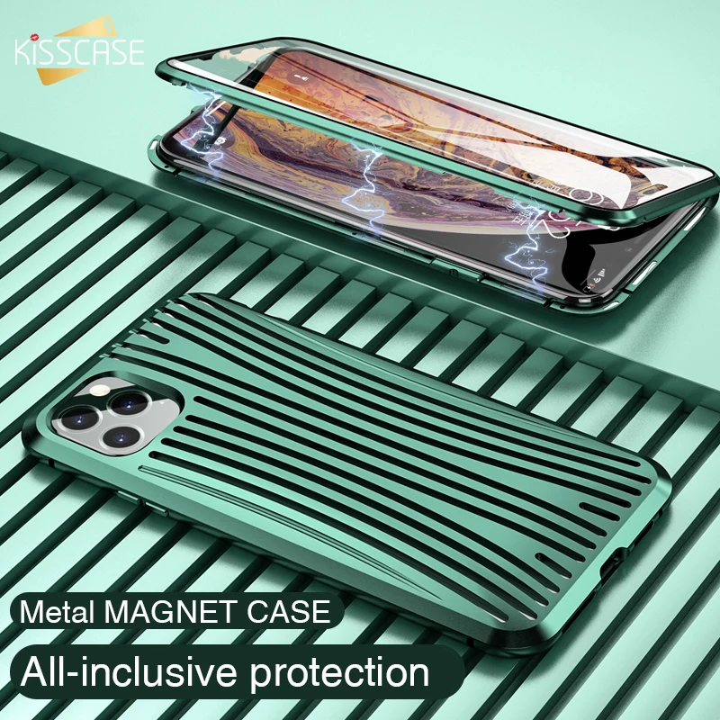 

KISSCASE Magnetic Phone Case For iPhone 11 11 Pro Max XS XR Double Sided Glass Magnet Case For iPhone 11 X XS Max 7 8 Plus Funda