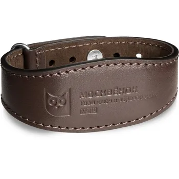 

Leather bracelet "Москвёнок Coffee