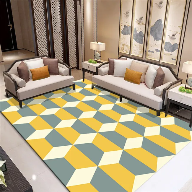 Ковер в скандинавском стиле с геометрическим 3D принтом, большой размер, высокое качество, домашний коврик, современный, для гостиной, утолщенный, для гостиной, ковры, художественный Декор - Цвет: LY-16
