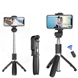 Vara de selfie de bluetooth com tripé de plástico liga auto vara selfiestick telefone smartphone selfie vara para iphone samsung huawei