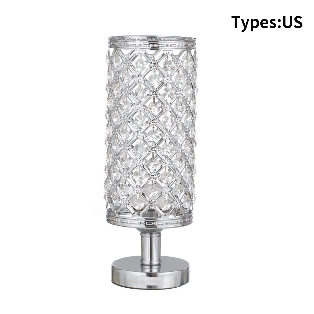 

Crystal Home Decoration Switch Book Reading Cylinder Shape Bedroom Night Office Bedside Student Fashion Table Lamp Nightstand