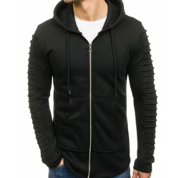 

Casual Hoodies Zipper Sweatshirts Male 2019 Long Sleeve Pocket Hoodie Men Tracksuit Hip Hop Cotton Pullover Jacket