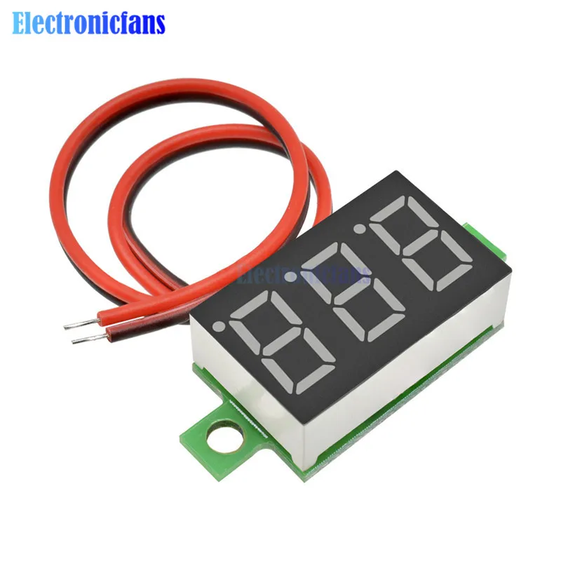 0,36 дюйма мини светодиодный цифровой вольтметр Зеленый Панель Напряжение метр DC 4,7~ 32 В 3-цифра Дисплей Регулировка вольтметр