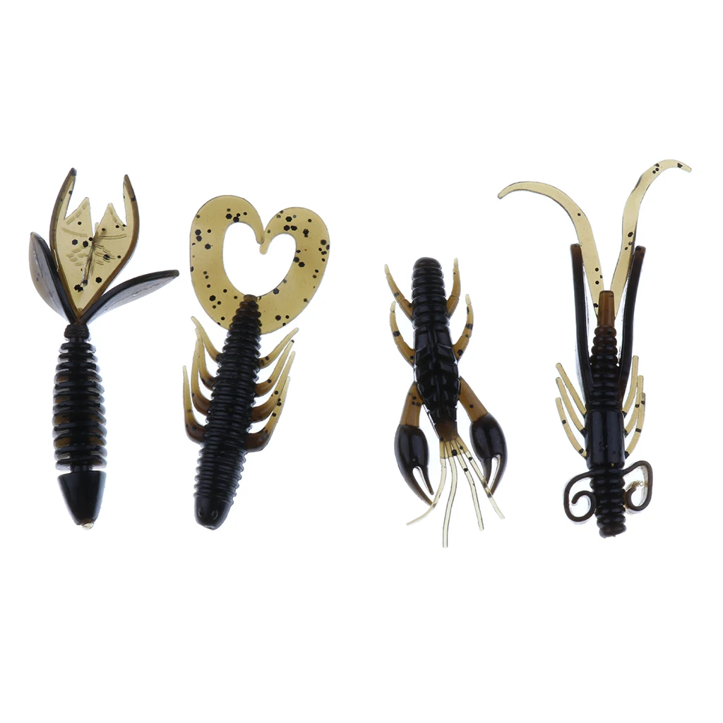 Soft Worm Shrimp Sea Fishing Lures Tackle Crankbaits Bait Minnow Bait
