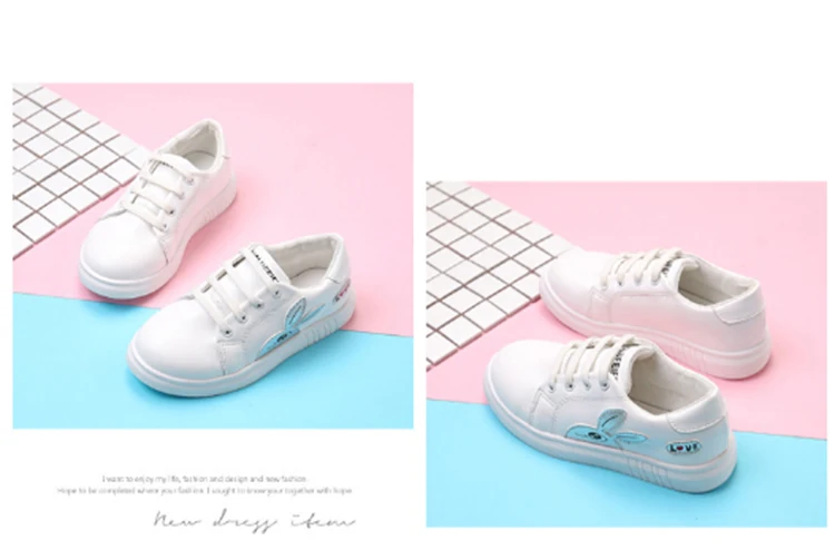 SpringAutumn2019SeasonNewStyleChildren'sSportsShoesStudentsBreathableCasualShoesPrincessShoesCasualSoft SolesSmallWhiteShoes