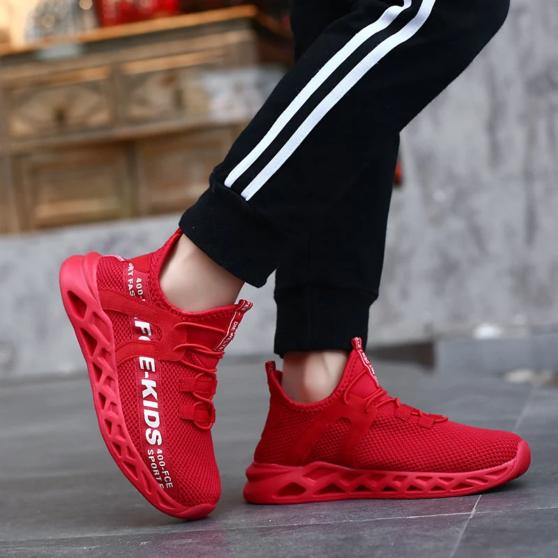 red kids trainers