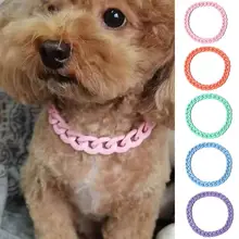 

Stylish Resin European and American Style Fashion Dogs Neck Chain Collar for Valentine's Day Pet Collar Pet Neck Chain