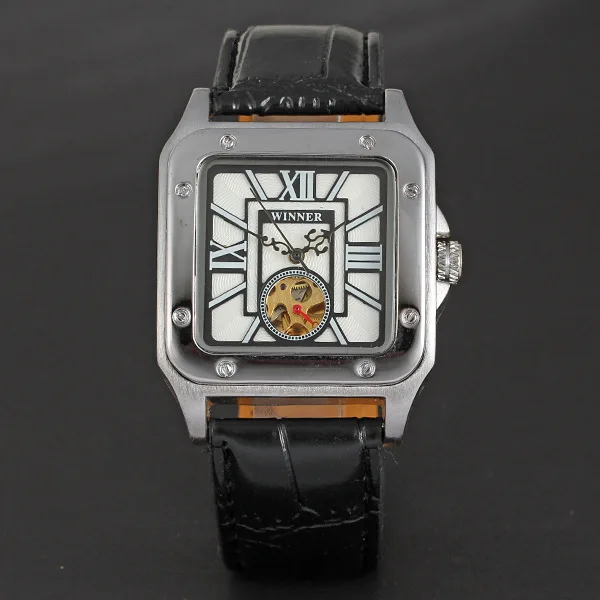 

Winner Winner Calendar Mechanical Wrist Watch Hot Selling Men Leather Trend Machinery Leather Watch