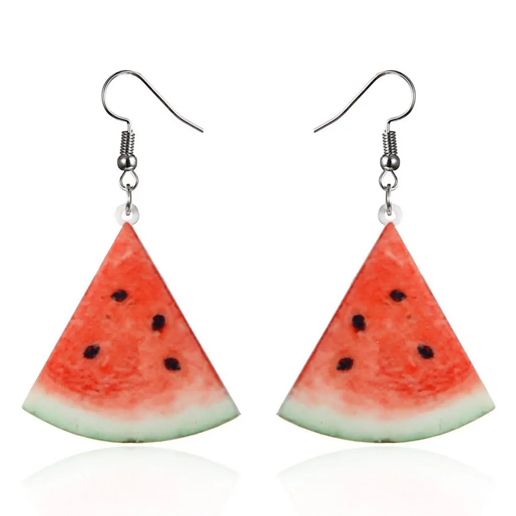 

Fashion Creative Acrylic Fruit Earrings Trendy Lifelike Food Banana Dangle Earring Women Fun Coconut Tree Ear Decoration New