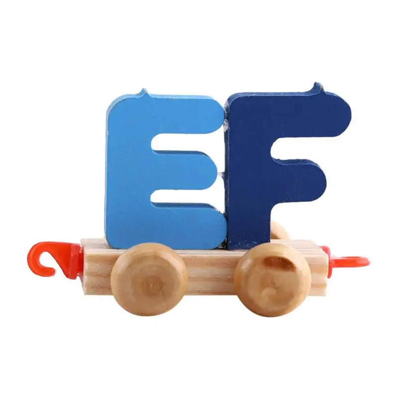 Детские развивающие игрушки деревянный поезд фигурка модель с алфавитным номером красочные деревянные буквы поезд собрать игрушки Наборы