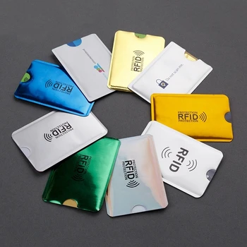 

1-5-10-20PCS Anti Rfid Card Holder NFC Blocking Reader Lock Id Bank Card Case Protection Metal Credit Card Case Aluminium