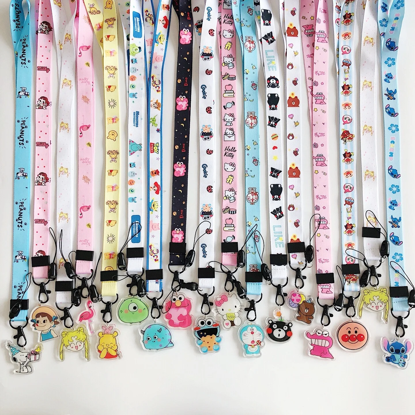 

Cute Cartoon keychain Strap Neck straps Lanyards for keys ID Card Pass Gym Mobile Phone USB badge holder DIY Hang Rope Sling