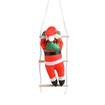 

Electric Santa Claus Climbing Ladder Christmas Tree Hanging Ornament Outdoor Indoor Wall Hanging Decoration New Year Kids Gifts