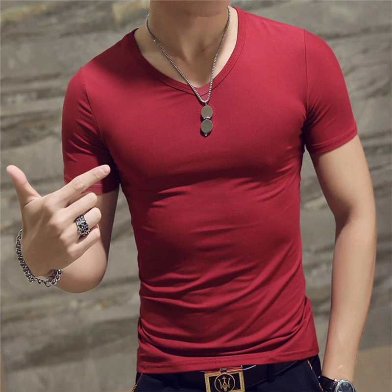 Diploma afvoer Ongeëvenaard Gym Strakke Tops Mannen Mannelijke Fitness Korte Mouwen Slim Fit T shirts  Heren Zomer Witte V hals Casual Shirts|T-shirts| - AliExpress