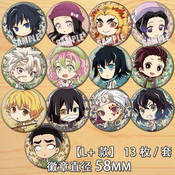 

Anime Demon Slayer Kimetsu no Yaiba Hashibira Inosuke Bedge Button Brooch Pins Breastpin Backpacks Bedge Cosplay Accessories