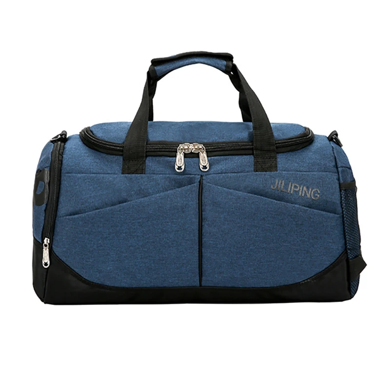 Dark blue Уличная сумка для спортзала, утолщенные нейлоновые спортивные сумки для фитнеса для мужчин и женщин, износостойкая водонепроницаемая сумка для фитнеса, багаж для путешествий 4002 - Цвет: Dark blue