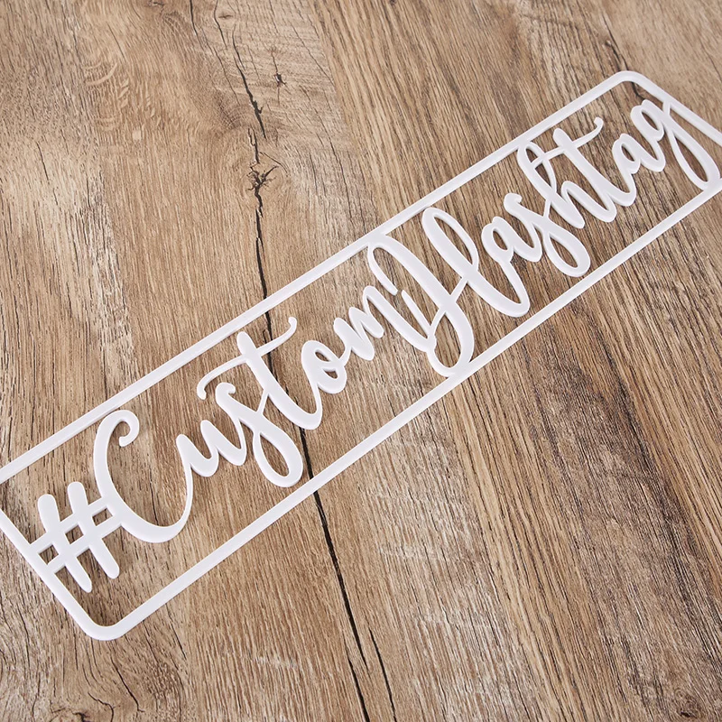 Hashtag Custom Name or Word with Clear Funky Style Letters