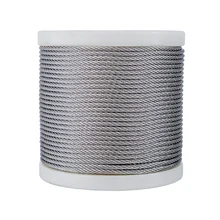 Câble en acier inoxydable 1.5 de 5 mètres, 1.8mm 2.5mm 2mm 304mm 3mm 4mm 304, corde à linge antirouille 7*7