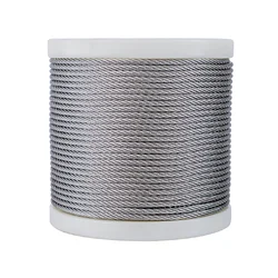 5 medidor 1.5mm 1.8mm 2mm 2.5mm 3mm 4mm 304 fio de aço corda cabo varal rustproof 304 aço inoxidável 7*7