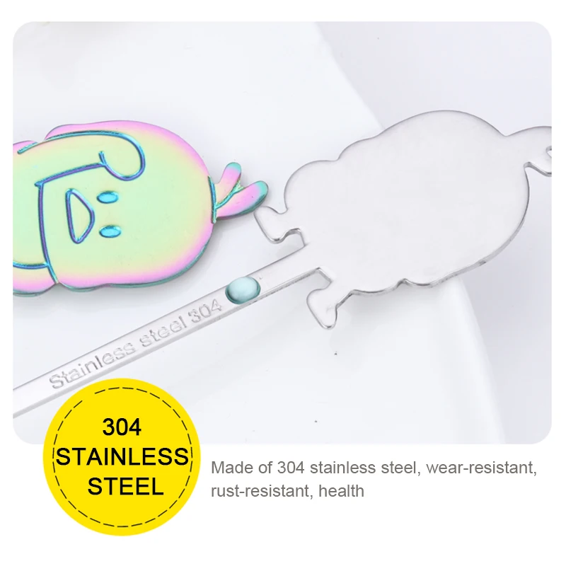 Cute Duckling Coffee Spoon 304 Stainless Steel Stirring Coffee Spoon Cream Dessert Tea Spoon Kitchen Accessories