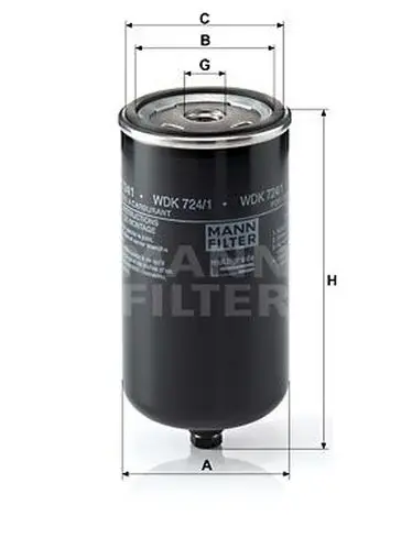 Фильтр топл. \ MAN BUS MANN FILTER WDK724/1|Температурный датчик| |