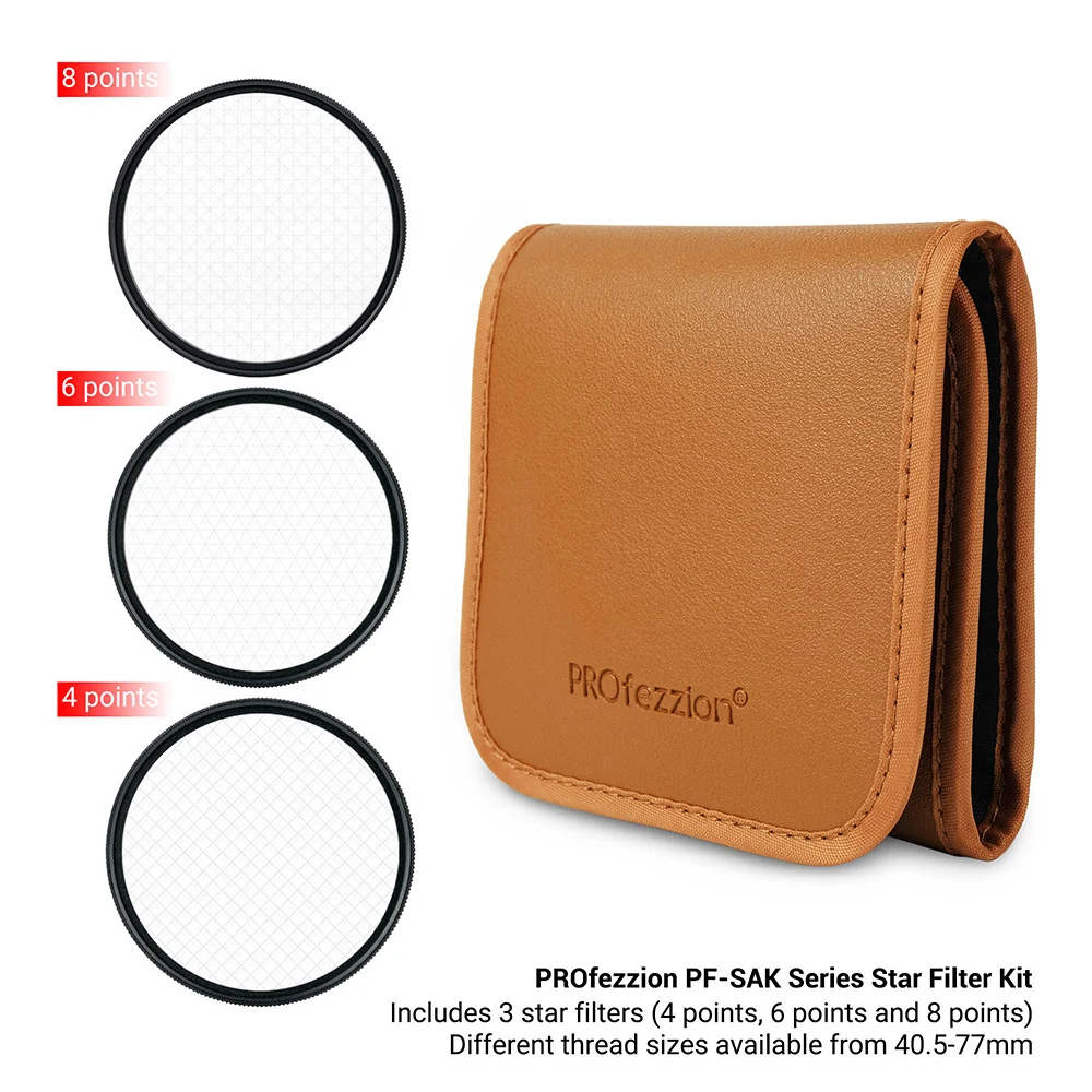 Filtro conjunto com saco, acessórios de fotografia