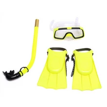 Детский комплект для подводного плавания, очки для плавания, дыхательная трубка, ласты для дайвинга, идеально подходит для детей 6-10 лет, для дайвинга и подводного плавания
