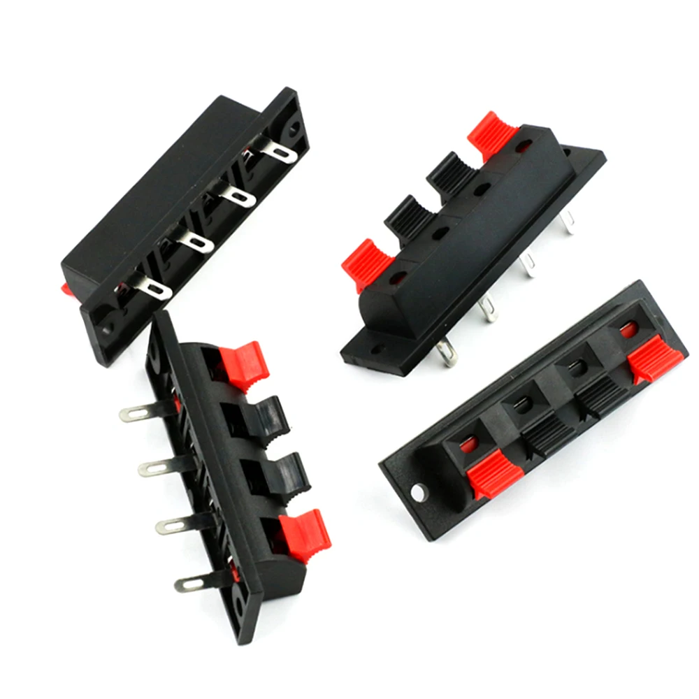 

5pcs Hot Single Row 4 Pin 4 Position Speaker Terminal Board Connectors LED Aging Tester Scoket Plug Adapter