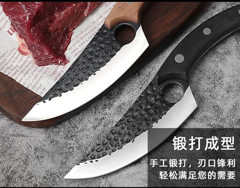 kitchen knife stand Chef Knife Stainless Steel Meat Cleaver Hunting Knife Kitchen Knife for Meat Fish Fruit Vegetable Bone Cleaver Cooking Knife knife dividers for drawers