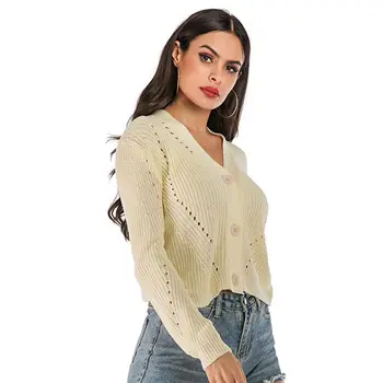 

2020 Western Style Loose Lazy Wind Sweater Female Outer Wear Spring Summer Short Knitting Cardigan Coat