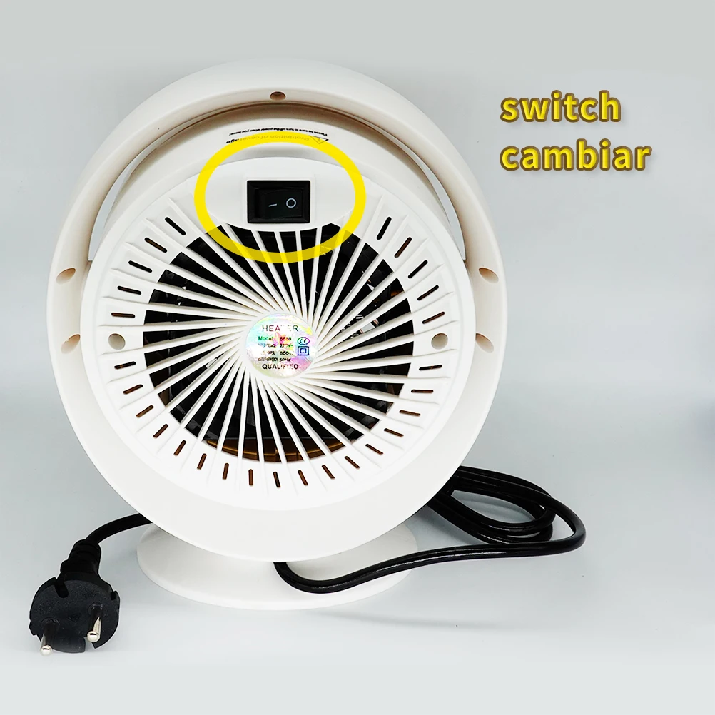 FUSIYU Mini heater, low-power electric radiator, energy saving, overheating protection and anti-roll system, Mini office and children heater, white, 800W