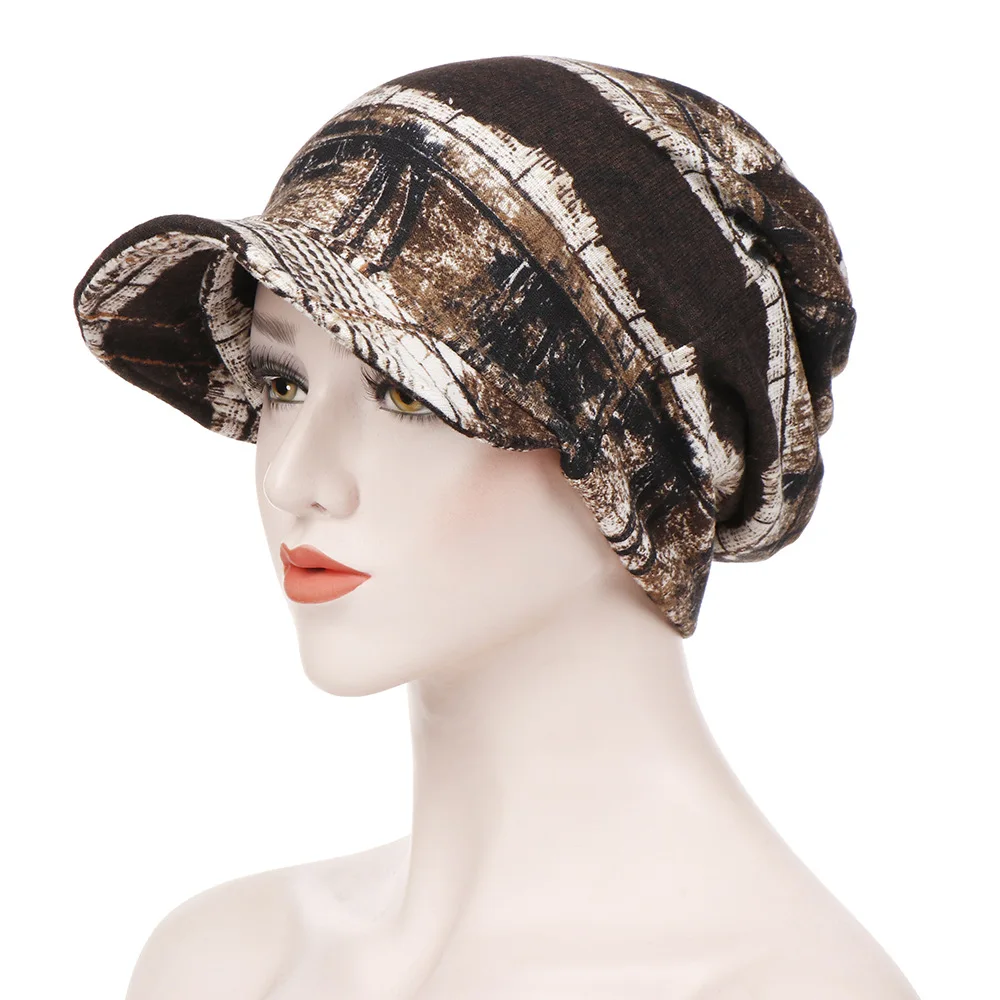 Fashion Female Floral Cotton Turban Muslim Headwear For Women