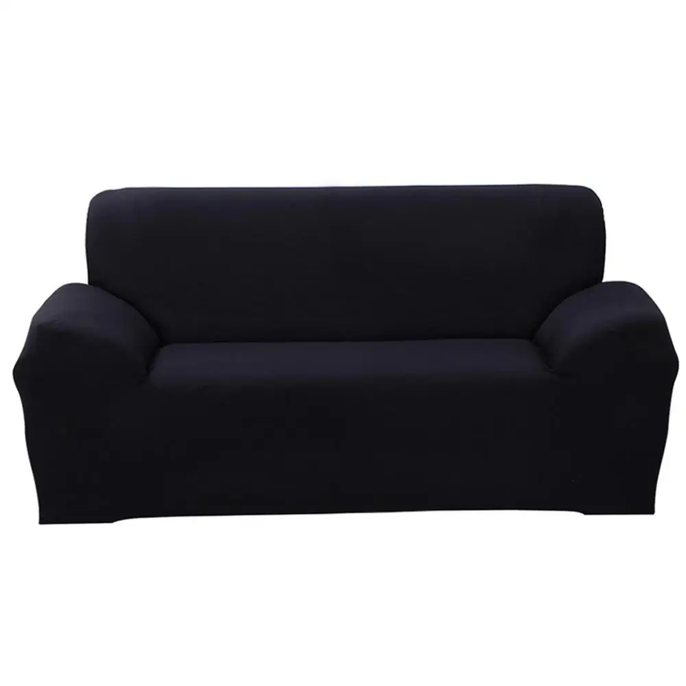 Эластичный диванных чехлов для гостиной диван полотенце скольжению диван крышку strech диван Чехол 1/2/3/4-seater чехол для дивана - Цвет: Black