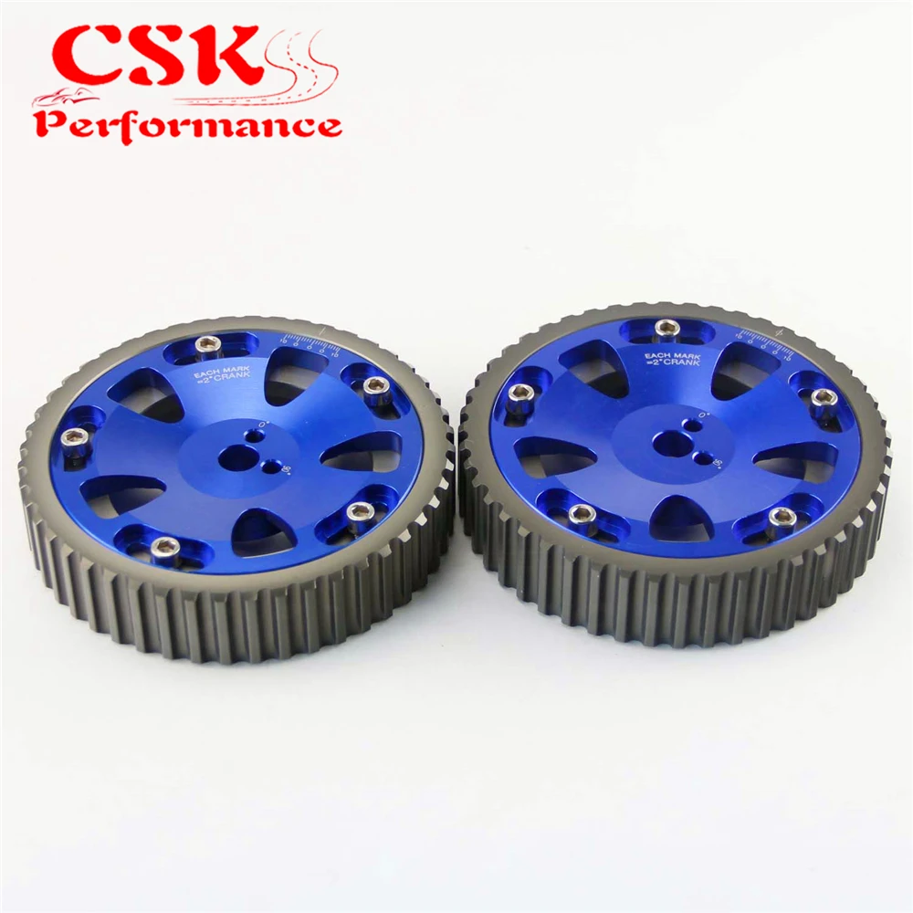 2 Pcs Cam Gear Pulley Kit Fits For 92 06 Mitsubishi Lancer EVO 1 9