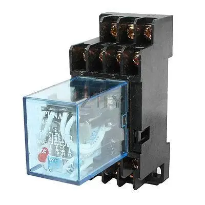 

HH54P AC 12V Coil 4PDT 14 Pins Electromagnetic Power Relay w DYF14A Base