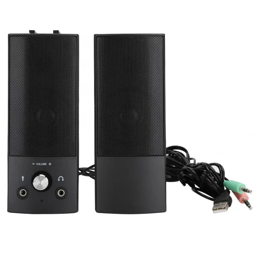 SADA V-117 Wired Computer Audio 3W Home Desktop Small Speaker Notebook Subwoofer for Surround Sound Double speaker New - Цена: 
