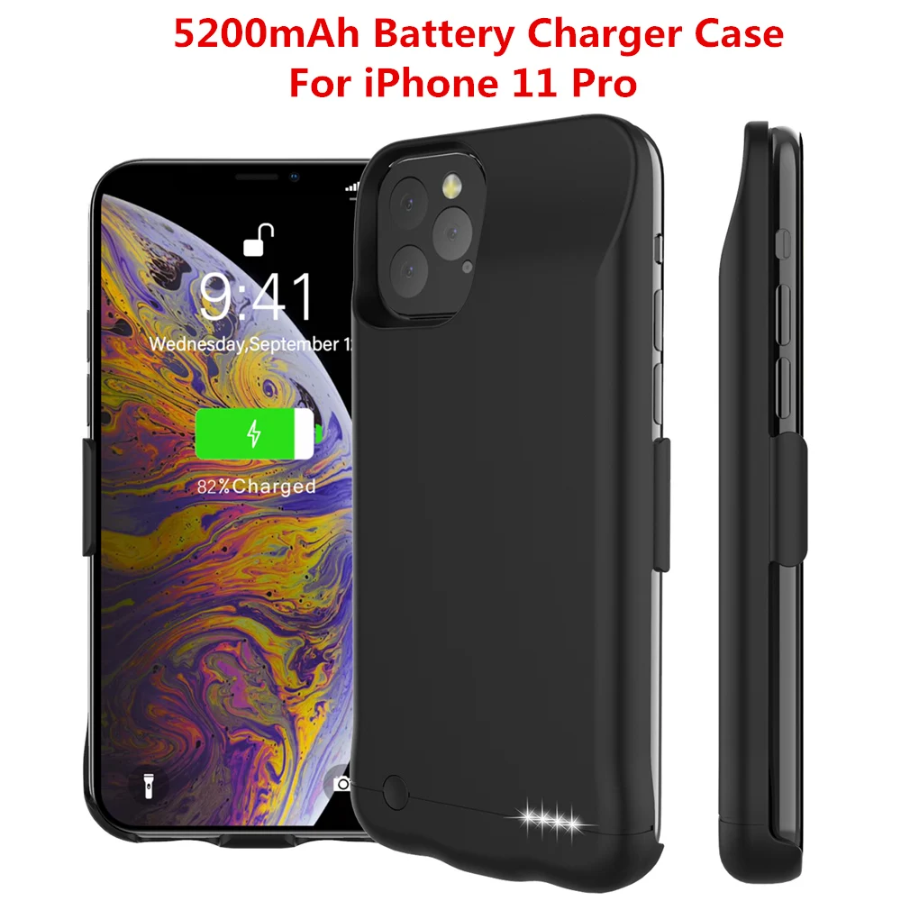iPhone 11 Pro Для iPhone 11/11 Pro/11 Pro Аккумулятор max зарядное устройство чехол 5200 мАч 6200 мАч внешнее резервное зарядное устройство power Bank Защитная батарея Чехол - Цвет: iPhone 11 Pro