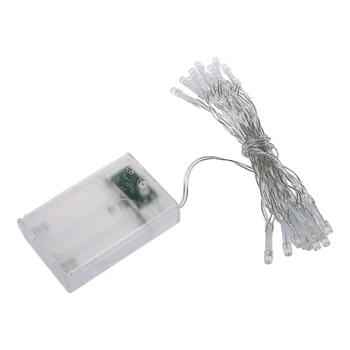 

20 LED Strip Battery Powered String Lights Warm White Stripes for Christmas Party