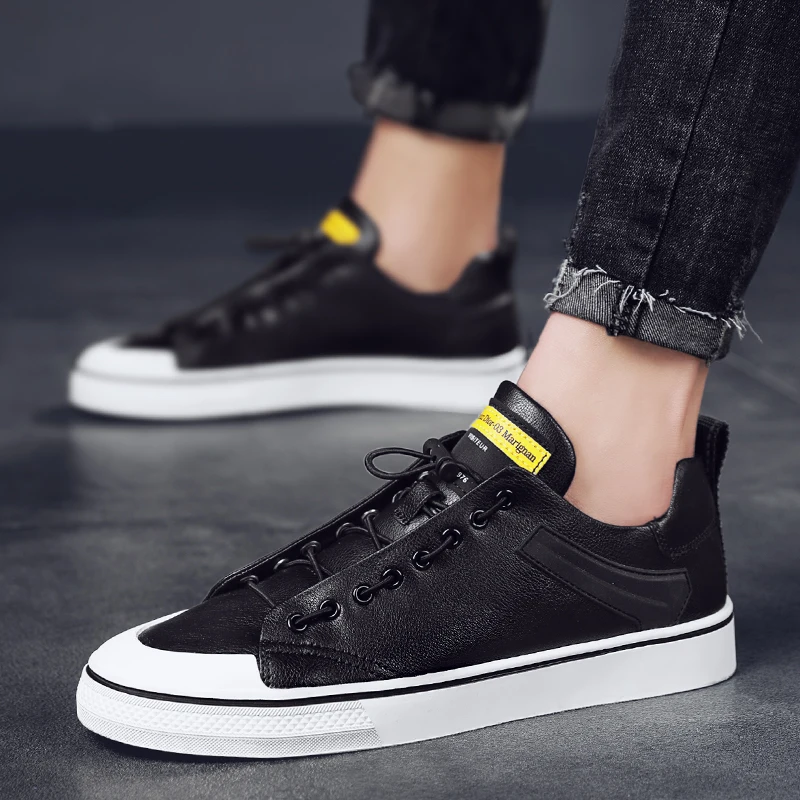 

Brand Men Casual Shoes fashion Spring Autumn Casual Shoes Men Breathable lace up Casual Men Shoes snoeakers black White shoes