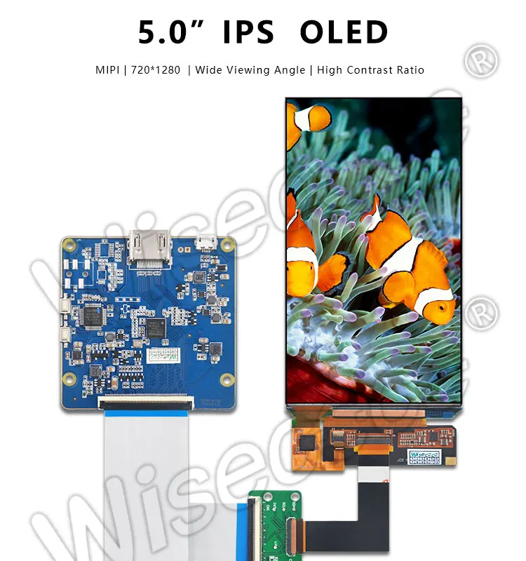 Wiscoco oled экран 5 дюймов 720*1280 ips lcd с HDMI mipi драйвер платы для мобильного телефона H497TLB01.4