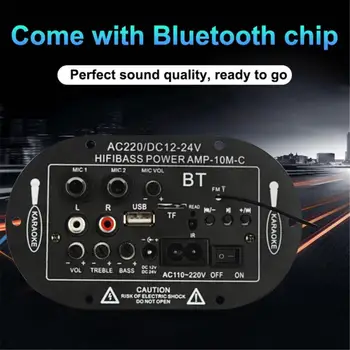 

Digital Bluetooth Amplifier 8 inch 10 inch 12V 24V 220V three-purpose SF-2MIC car digital amplifier mono Bluetooth function