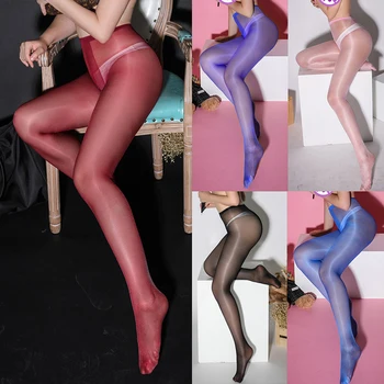 

Women Transparent Pantyhose Seamless Stockings Silk Hosiery Glossy Sexy Mesh Underwear Stretch Bottoming Fishnet Stockings
