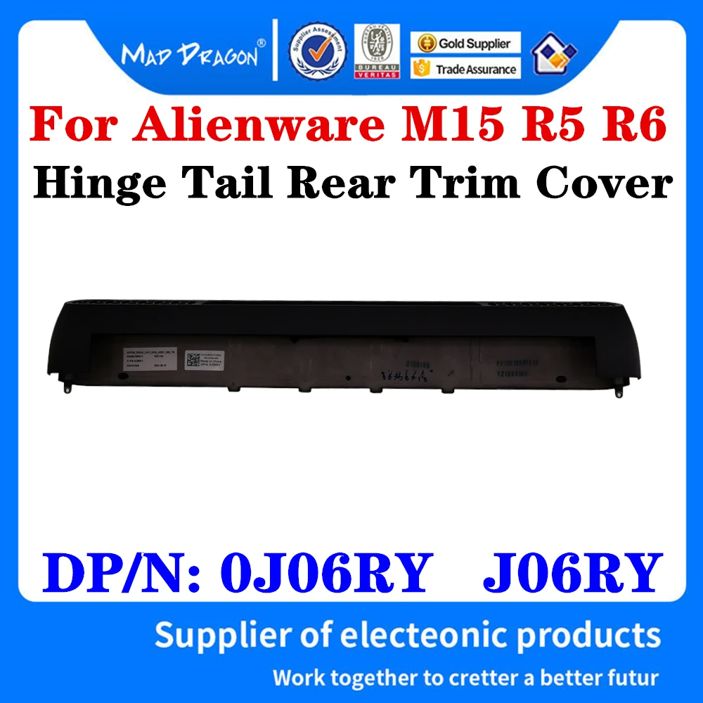 para Dell Alienware M15 r5 r6 Dobradiça Laptop Cauda Guarnição Traseira Tampa de Saída de ar Tampa Traseira Cap Sub Assy 0j06ry J06ry Am36u000410 Gdp50