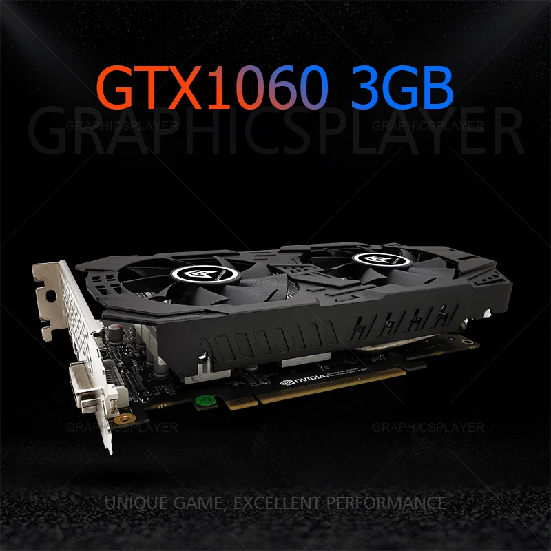 Graphics Card Original GTX 1060 Chipset Video Card Placa De Video Card GTX PC Game 3GB 192BIT GDDR5 for NVIDIA GPU gaming card for pc