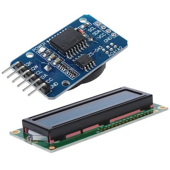

5 Pcs 1602 16X2 Character LCD LCM Display Module & 1 Pcs DC 3.3-5.5V DS3231 Real-Time Clock Module for MCU